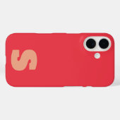 Personalized orange initial iPhone / iPad case (Rückseite (Horizontal))