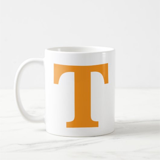 Personalized Orange Monogram | Classic Collegiate Kaffeetasse (Links)