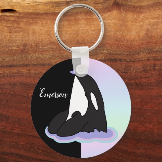 Personalized Orca Killer Whale Schlüsselanhänger (Vorderseite)