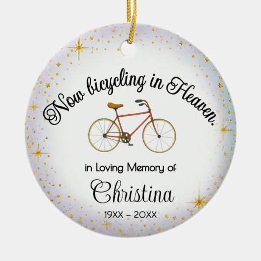 Personalized Ornament | Bicyclist "In Memory" (Vorne)
