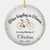 Personalized Ornament | Bicyclist "In Memory" (Hinten)