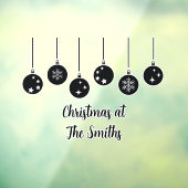 Personalized Ornament Christmas Window Cling Fensteraufkleber (Blatt 3)