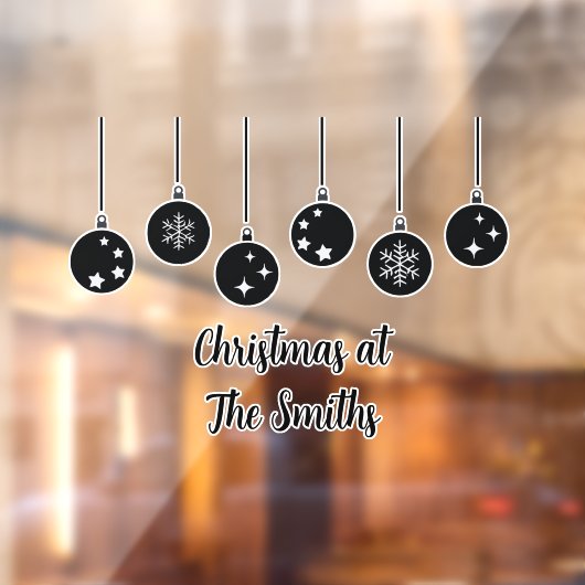 Personalized Ornament Christmas Window Cling Fensteraufkleber (Blatt 2)