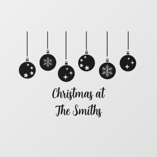 Personalized Ornament Christmas Window Cling Fensteraufkleber (Blatt)