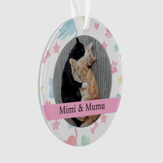 Personalized Ornament – Mimi & Mumu Cats (Vorderseite)