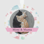Personalized Ornament – Mimi & Mumu Cats (Rückseite)
