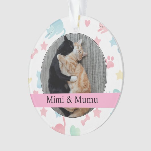 Personalized Ornament – Mimi & Mumu Cats (Vorderseite)