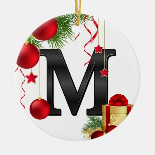 Personalized Ornament with Letter (Vorne)