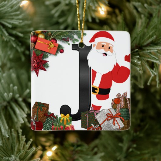 Personalized Ornament with Letter (Baum)