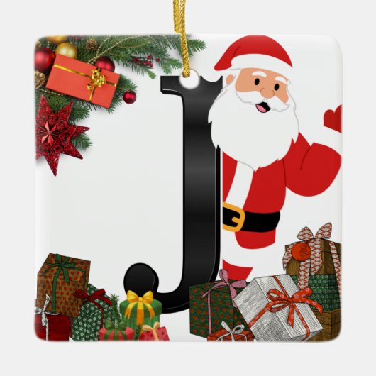 Personalized Ornament with Letter (Vorderseite)