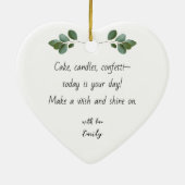 Personalized Ornament with Photo & Custom Message (Hinten)