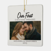 Personalized Our First Christmas Engaged Keramikornament (Links)