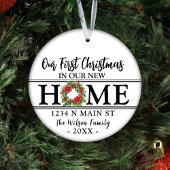 Personalized Our First Christmas In Our New Home Keramik Ornament
