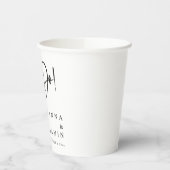 Personalized Outdoor Engagement Party Black White Pappbecher (Links)