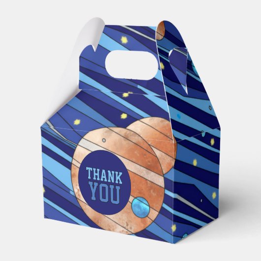 Personalized Outer Space Galaxy Birthday THANK YOU Geschenkschachtel (Vorderseite)