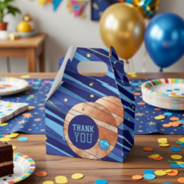 Personalized Outer Space Galaxy Birthday THANK YOU Geschenkschachtel
