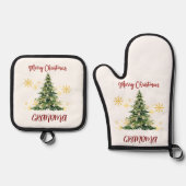 Personalized Oven Mitt and Pot Holders Set (Vorderseite)