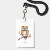 Personalized Owl Ausweis (Front with Lanyard)