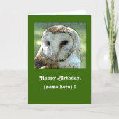 Personalized Owl Hooting Birthday Card Karte (Vorderseite)