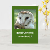 Personalized Owl Hooting Birthday Card Karte (Gelbe Blume)