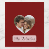 Personalized Own Couple Photo Love Beverage Labels Weinetikett (Einzelnes Label)