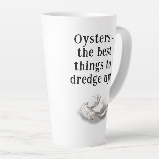 Personalized Oyster Fisherman's Latte Mug Milchtasse (Rechte Ecke)