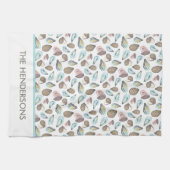 Personalized Oyster Tea Towel, Family Name Geschirrtuch (Horizontal)