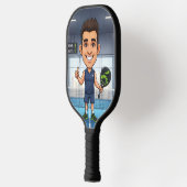 Personalized Paddle/Pickleball Player Caricature Pickleball Schläger (Links)