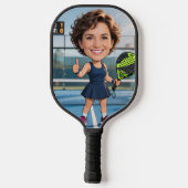 Personalized Paddle/Pickleball Star Caricature Pickleball Schläger (Rückseite)
