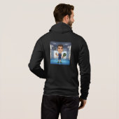 Personalized Paddle Player Cartoon Caricature Hoodie (Schwarz voll)