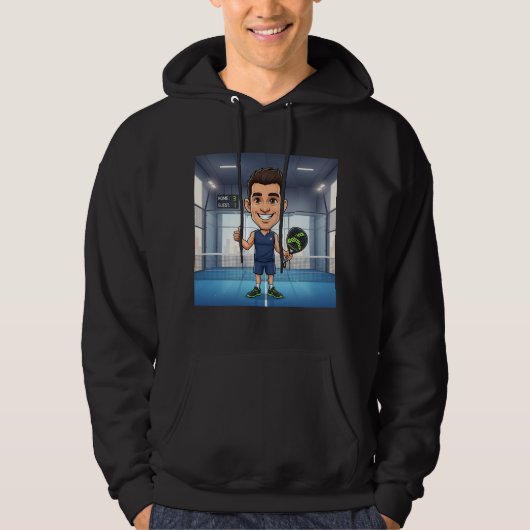 Personalized Paddle Player Cartoon Caricature Hoodie (Vorderseite)
