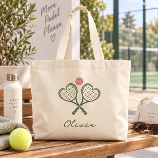 Personalized Padel Tote Bag Custom Name Jumbo Stoffbeutel