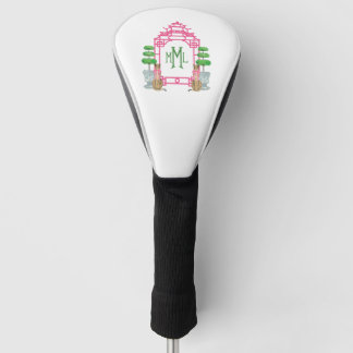 Personalized Pagoda Monogram golf head cover Golf Headcover