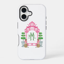 Personalized Pagoda Monogram iPhone 16 tough case iPhone 16 Hülle