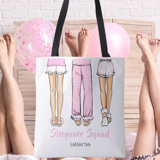 Personalized Pajama Party Trendy Sleepover Favor Tasche