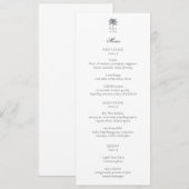 Personalized Palm Tree Beach Elegant Wedding Menu Menükarte (Vorne/Hinten)