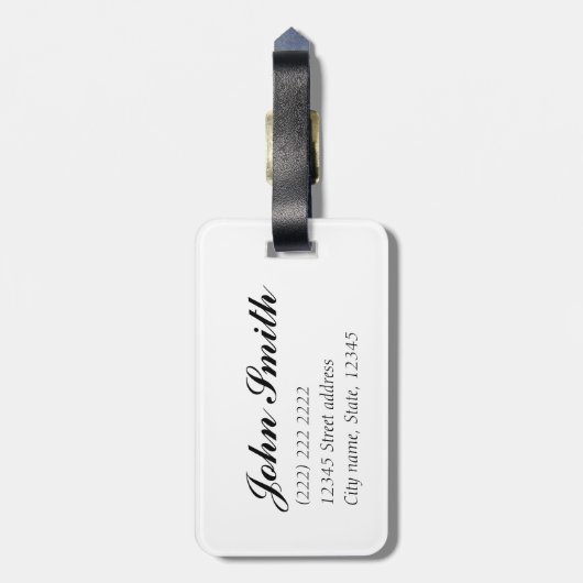 Personalized|| Palme, Blau sea|| Strand, bitte Gepäckanhänger (Rückseite vertikal)