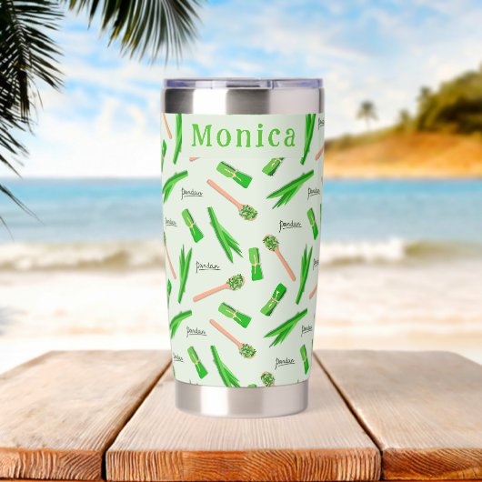 Personalized Pandan Leaf  Thermobecher (Strand (gedreht))