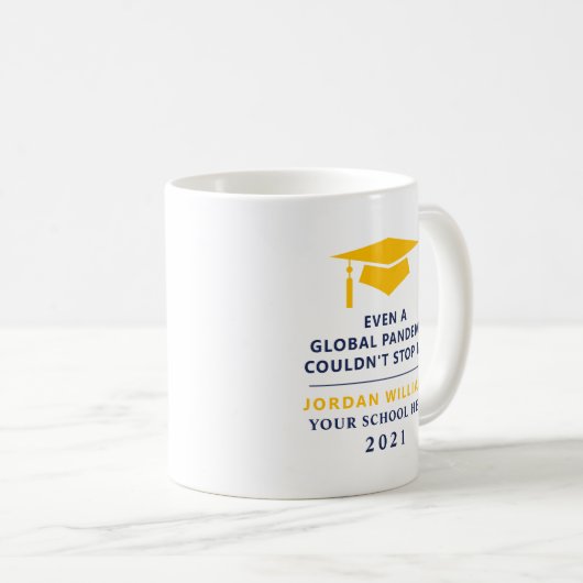 Personalized Pandemic - Graduate Class of 2021 Mug Kaffeetasse (VorderseiteRechts)