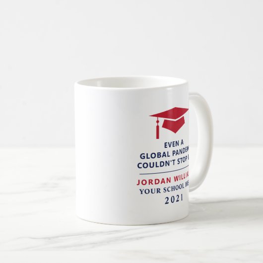 Personalized Pandemic - Graduate Class of 2021 Mug Kaffeetasse (VorderseiteRechts)