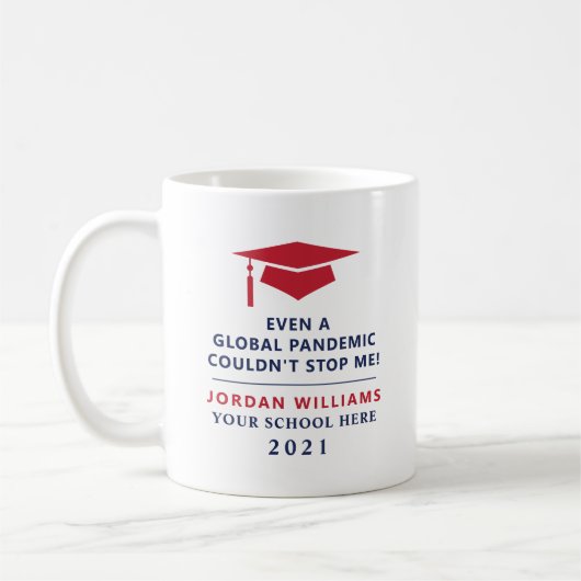 Personalized Pandemic - Graduate Class of 2021 Mug Kaffeetasse (Links)
