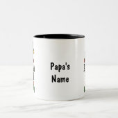 Personalized Papa Elf Mug – Custom Christmas Gift  Zweifarbige Tasse (Mittel)