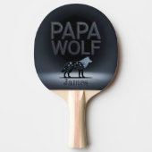 Personalized Papa Wolf Nature Silhouette Tischtennis Schläger (Vorderseite)