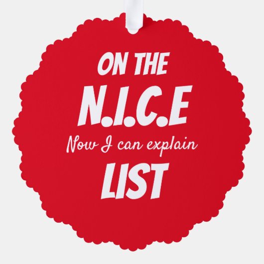 Personalized Paper Christmas Ornament  (Rückseite)