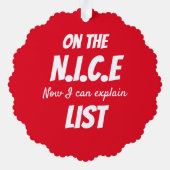 Personalized Paper Christmas Ornament  Karte (Rückseite)