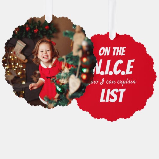 Personalized Paper Christmas Ornament  Karte (Vorderseite/Rückseite)