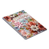 Personalized Paper Flowers spiral bound Notizblock (Rechte Seite)