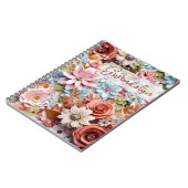 Personalized Paper Flowers spiral bound Notizblock (Linke Seite)