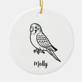 Personalized Parakeet Christmas Keramik Ornament (Vorne)