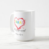 Personalized paraprofessional educator teacher kaffeetasse (Vorderseite Links)